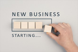 New business starting, progress bar, founding a start up, aiming for success