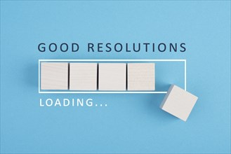 Good New Year Resolutions loading, making plans, goals for the future