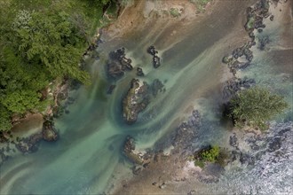 Aerial view, Una River, Bosnia and Herzegovina, Europe