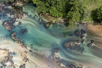 Aerial view, Una River, Bosnia and Herzegovina, Europe