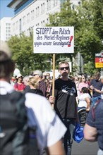 Demonstration in Berlin, Germany on the 1.8.2020, protest against corona regulations, street 17.