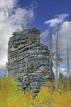 Feuersteinklippe, Feuersteine rock formation, granite butte in the Harz National Park near