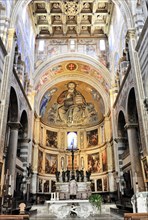 Interior, Cathedral of Santa Maria Assunta, Pisa, Tuscany, Italy, Europe, Church interior with