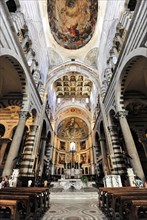 Interior, Cathedral of Santa Maria Assunta, Pisa, Tuscany, Italy, Europe, view of a magnificent