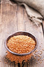 Portion of Red Lentils (detailed close-up shot)