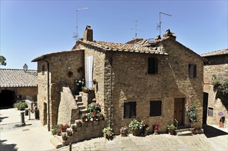 Pienza, Val d'Orcia, Orcia Valley, UNESCO World Heritage Site, Province of Siena, Tuscany, Italy,