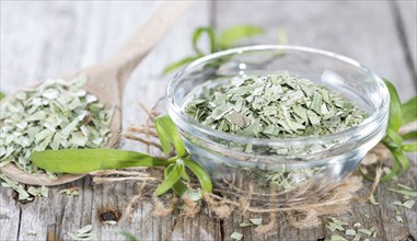 Portion of dried Tarragon (high detail close-up shot)