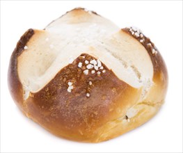 Pretzel Roll with Salt isolated on pure white background