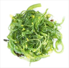 Kelp Salad (detailed close-up shot) isoalted on white background