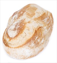 Homemade Buns (close-up shot) isolated on pure white background