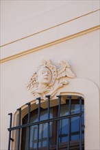 Stadion Castle Bönnigheim, detail, stone relief, window decoration, head, portrait, portrait made