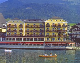 Hotel Weisses Rössl, The White Horse, on Lake Wolfgang in the Salzkammergut, Austria, Europe.