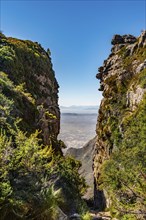 Spectacular view of Cape Town from the Table Mountain during winter season