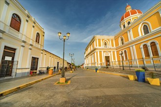 Granada Nicaragua, View of the streets of Granada at sunset