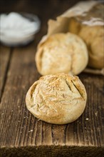 German Rolls on a vintage background as detailed close-up shot, selective focus