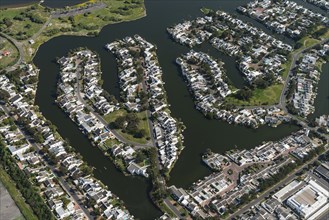 Cape Town (suburb) aerial view shot from a helicopter