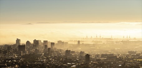 Cape Town early in the morning during sunrise with wonderful light South Africa