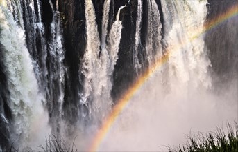 Victoria Falls (Mosi-oa-Tunya), view from Zimbabwe side at dry season