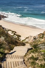 Beautiful beach next to the Cape of Good Hope South Africa during winter season