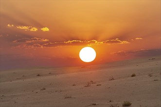 Sunset in the beautiful Omani Rub al-Chali Desert