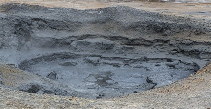 Mud Pots in the Hverir Geothermal Area, north Iceland