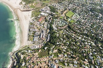 Hout Bay (Cape Town, South Africa) aerial view shot from a helicopter