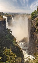 Victoria Falls (Mosi-oa-Tunya), view from Zimbabwe side at dry season