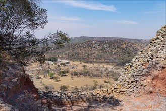 Ancient ruins of Great Zimbabwe (southern Africa) near Lake Mutirikwe during winter season