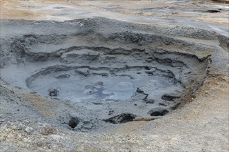 Hverir Geothermal Area (in the northern port of Iceland) during summertime