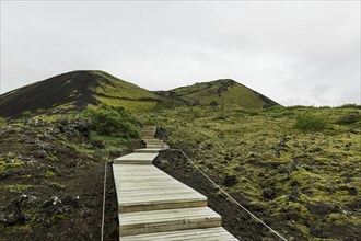 Grabrok Crater in the western region of Iceland