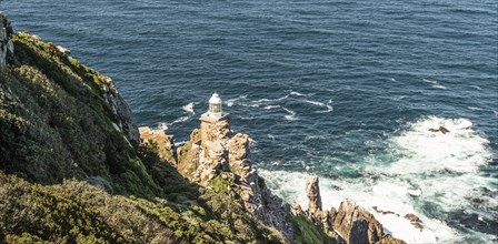 Old lighthouse at Cape Point South Africa during winter season