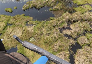 Helicopter Safari at the Okavango Delta, Botswana during a nice and sunny day