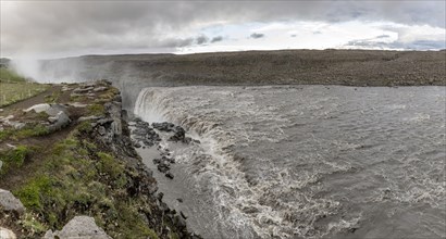 Famous Dettifoss waterfall in the northern part of Iceland (without people)