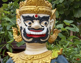 Guardian deity, Wat Si Muang, Vientiane, Laos, Asia