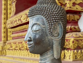 Buddha statue at Haw Phra Kaew or Ho Phrakeo Museum, Vientiane, Laos, Asia