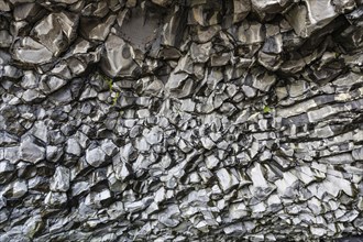 Basalt Columns close-up shot in Vik, Iceland, Europe