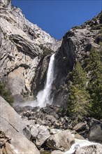 Lower Yosemite Falls at a sunny day