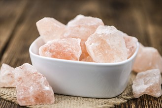 Some parts of himalayan Salt (detailed close-up shot, selective focus)