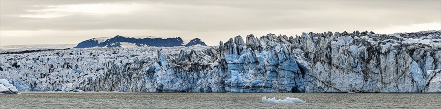 Jokulsarlon Glacier Lagoon in the eastern part of Iceland during a cloudy day