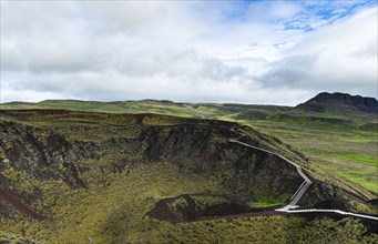 Grabrok Crater in the western region of Iceland