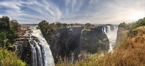 The great Victoria Falls (view from Zimbabwe side) during dry season