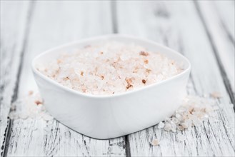 Portion of Pink Salt (close-up shot, selective focus)