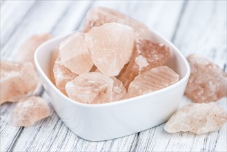 Some parts of himalayan Salt (detailed close-up shot, selective focus)