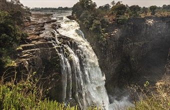 The great Victoria Falls (view from Zimbabwe side) during dry season