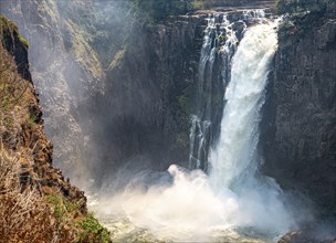 The great Victoria Falls (view from Zimbabwe side) during dry season