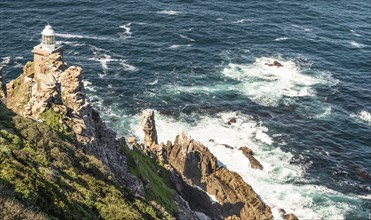 Old lighthouse at Cape Point South Africa during winter season