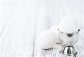 Some bolied Eggs (selective focus) as detailed close-up shot