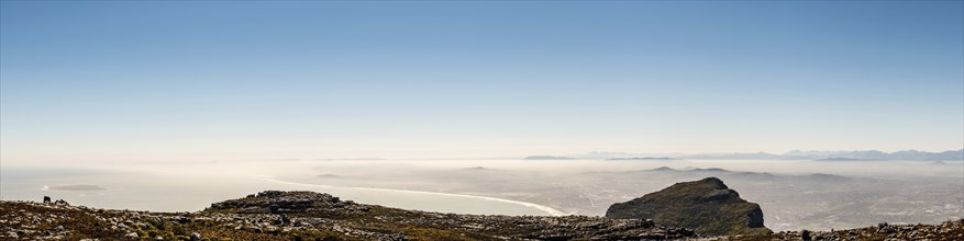 Cape Town view from the Table Mountain during winter season