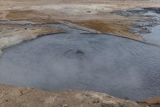 Mud Pots in the Hverir Geothermal Area, north Iceland