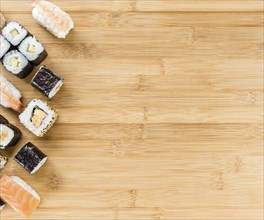 Some fresh made Sushi (detailed close-up shot, selective focus)